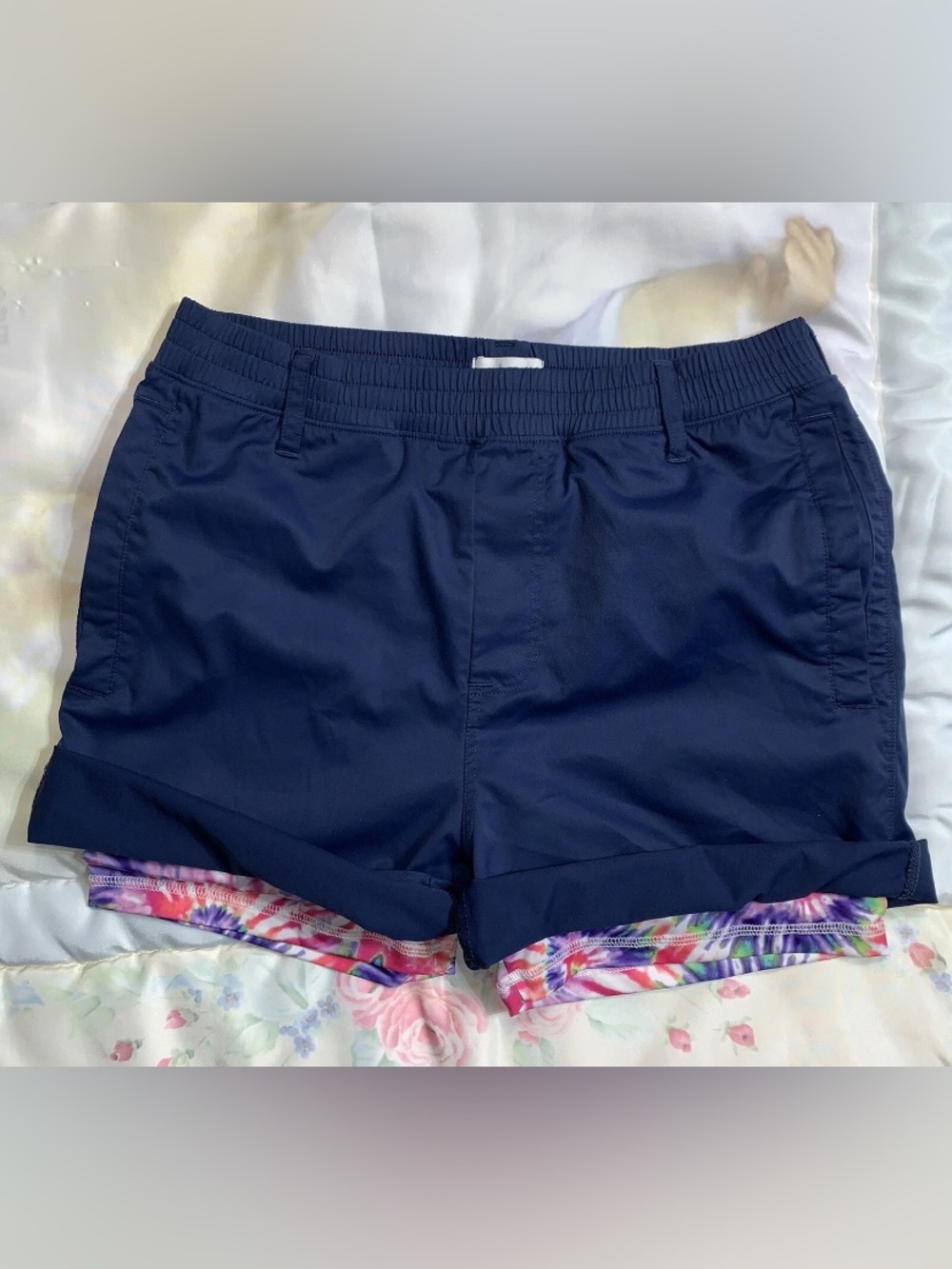 Cabana by Crown & Ivy navy womens nylon shorts size s lined - Picture 3 of 8